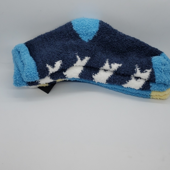 free press 2 Pair Soft Fuzzy Socks Blue Ether - Picture 3 of 4